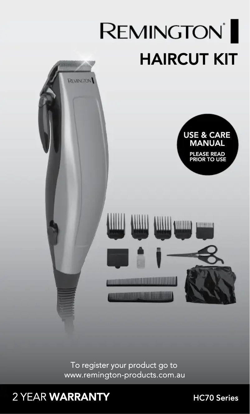 Page 1 de la notice Manuel utilisateur Remington HC70A