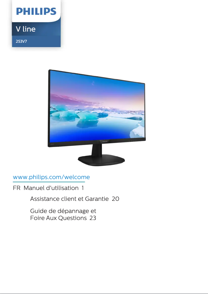 Image de la première page du manuel de l'appareil 253V7LDSB