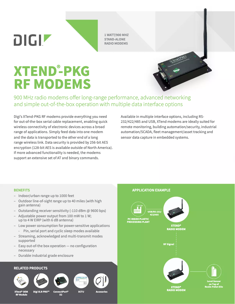 Page n°1 - Manuel utilisateur Digi XTP9B-PKI-RA-NA