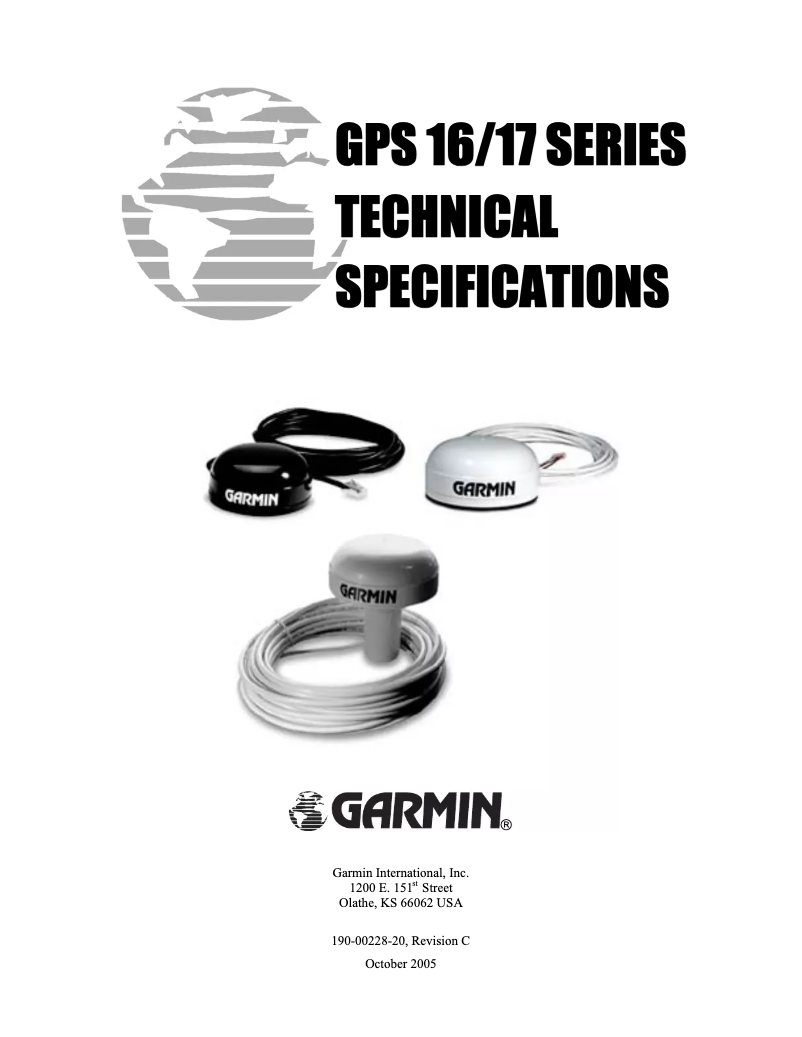 Image de la première page du manuel de l'appareil GPS 17HVS