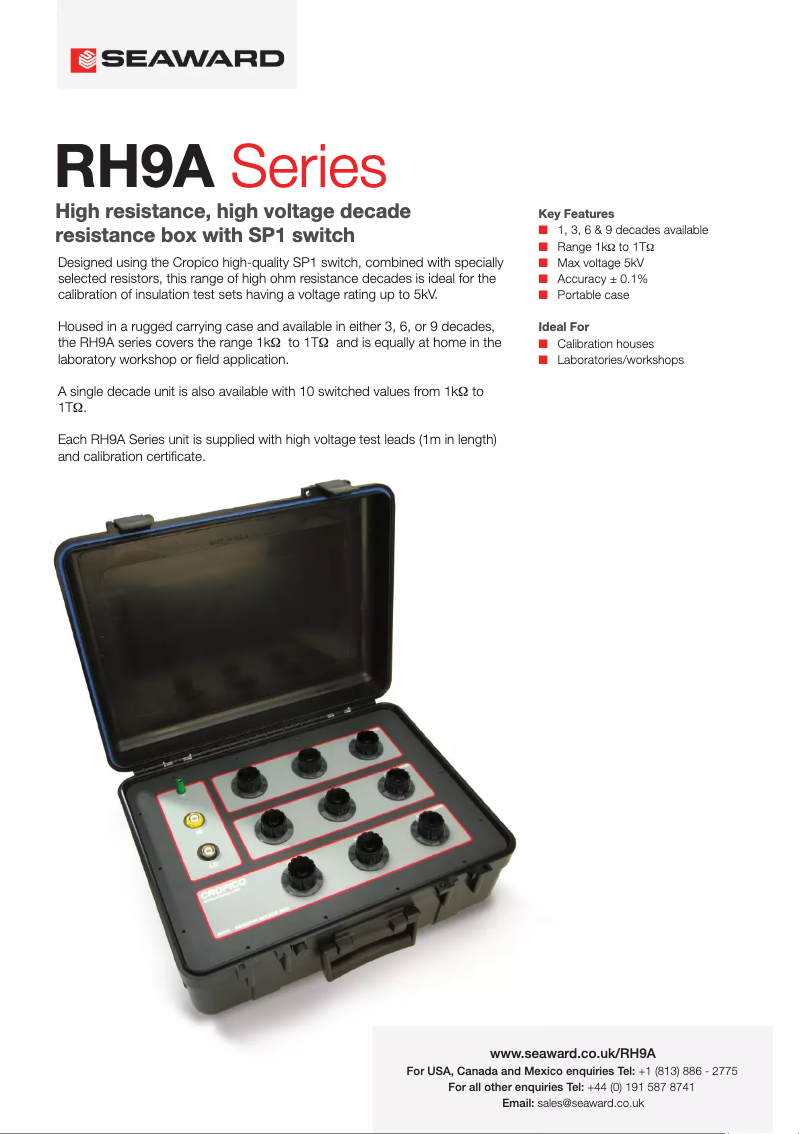 Page 1 de la notice Fiche technique Cropico RH9A