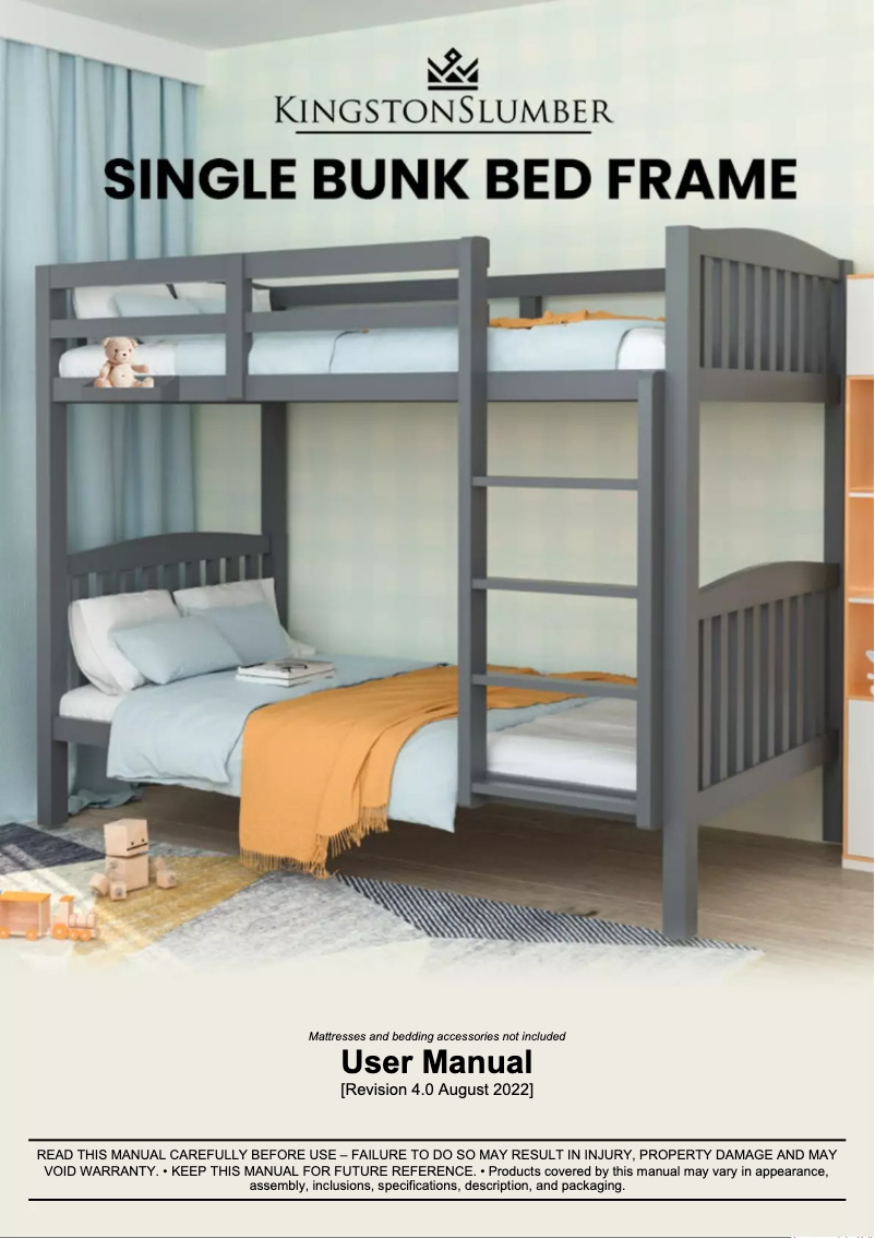 Página 1 del manual Manual de usuario Kingston Slumber FURBBDKNGA13VG