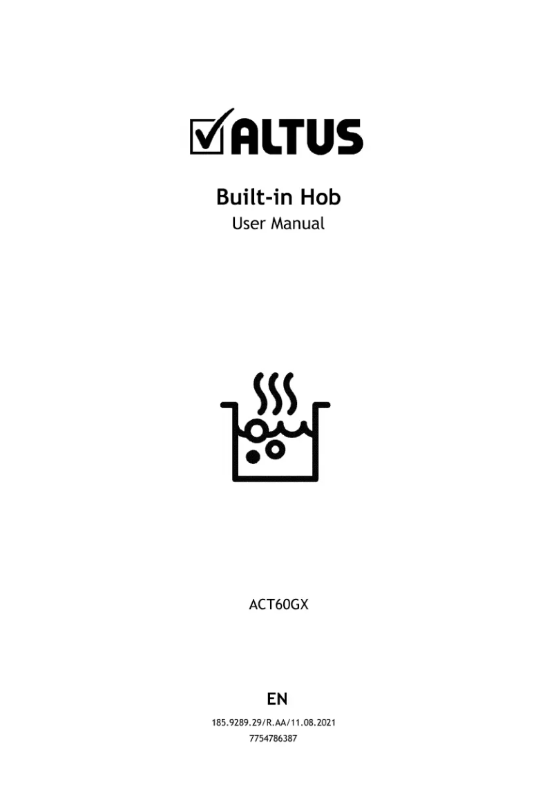 Page n°1 - Manuel utilisateur Altus ACT60GX