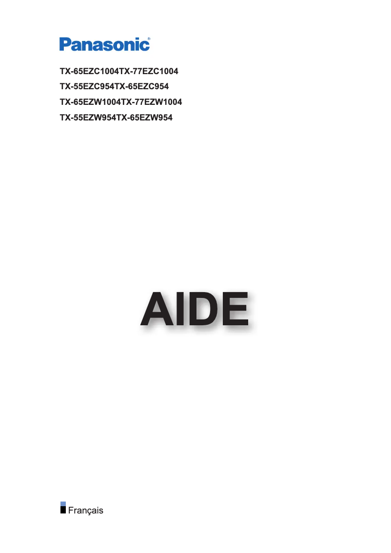 Page 1 de la notice Manuel utilisateur Panasonic TX-77EZW1004