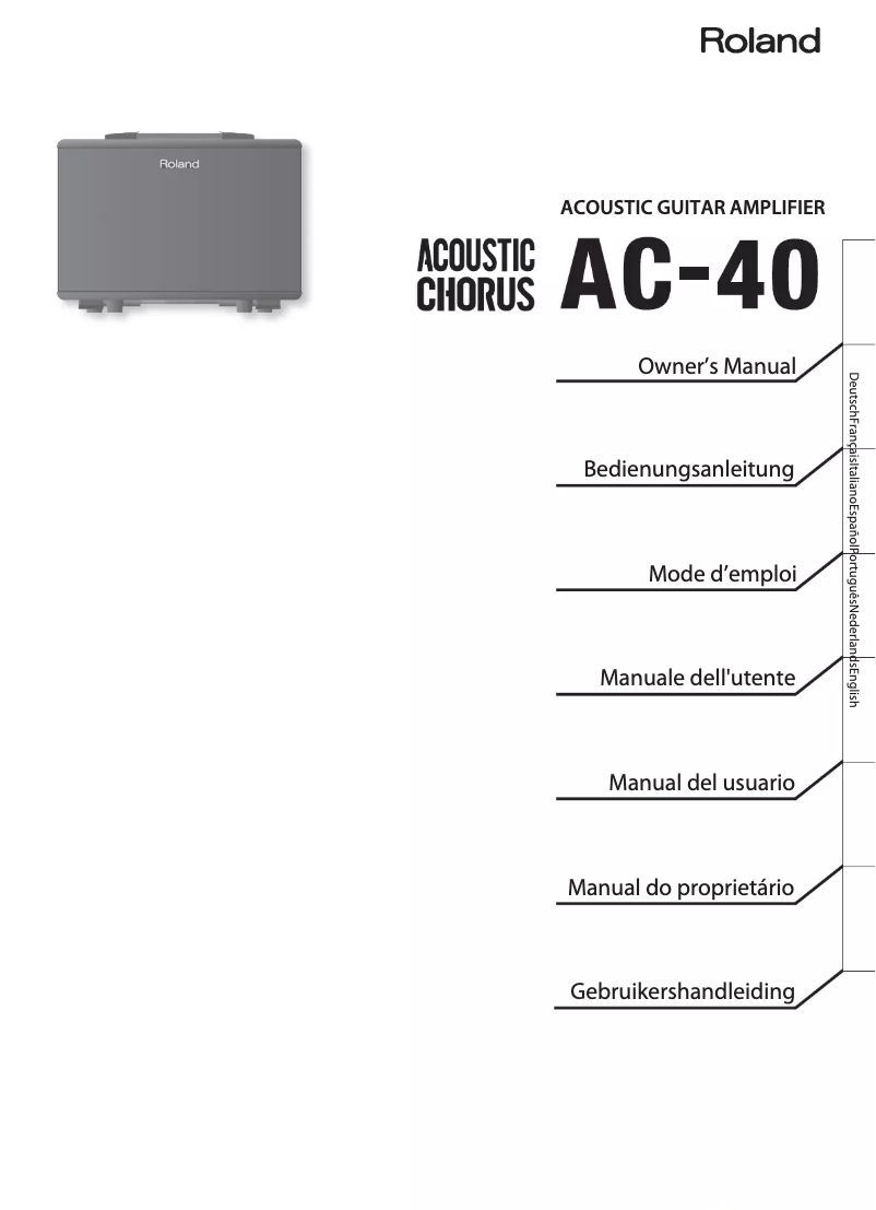 Image de la première page du manuel de l'appareil AC-40