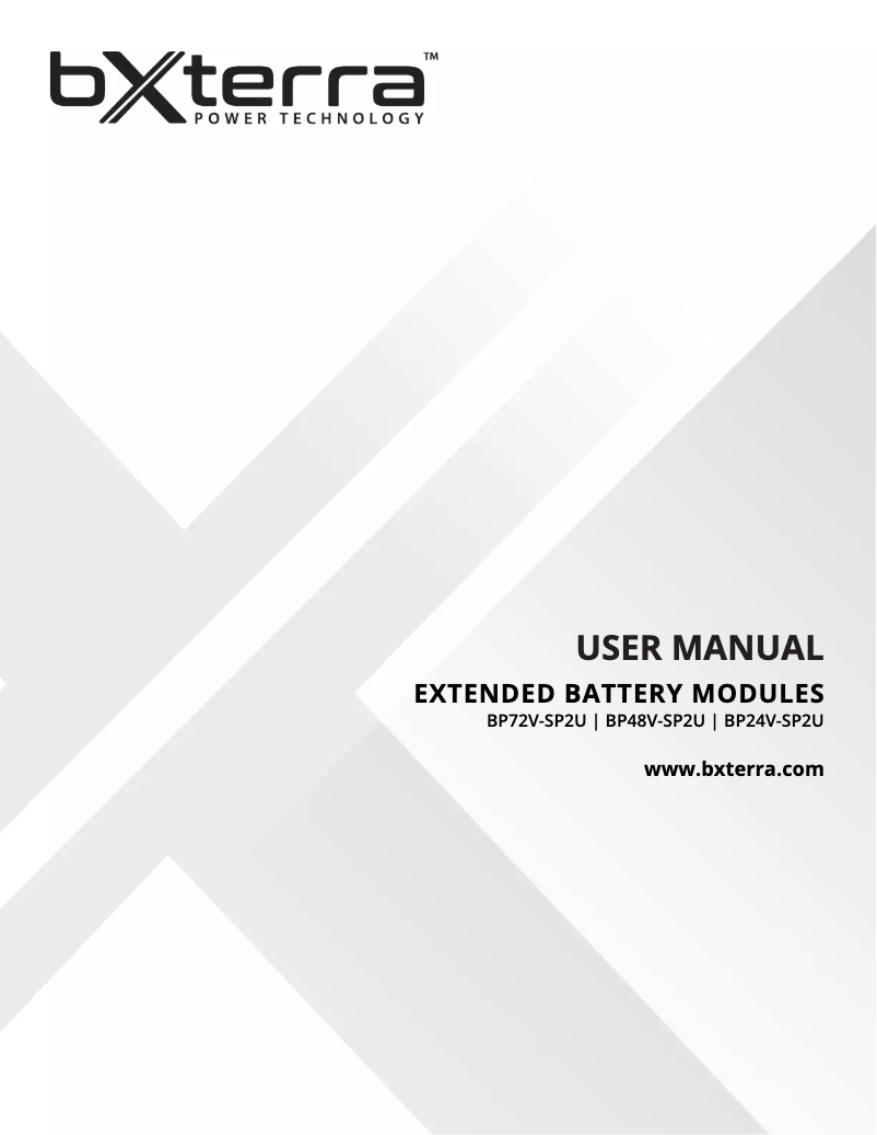 Page 1 de la notice Manuel utilisateur Bxterra BP72V-SP2U