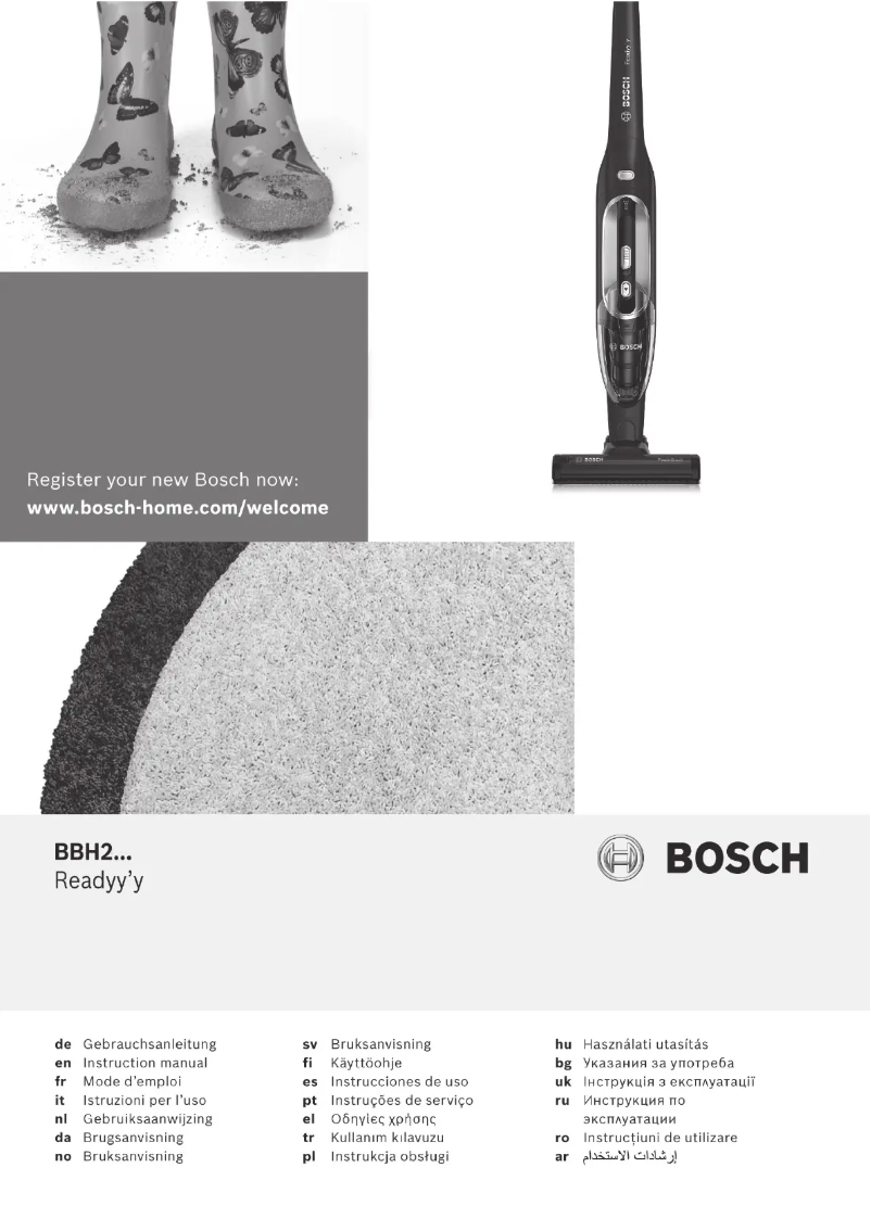 Page 1 de la notice Manuel utilisateur Bosch Readyy'y BBH21631