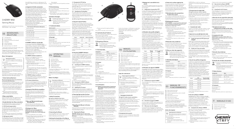 Page 1 de la notice Manuel utilisateur Cherry M50