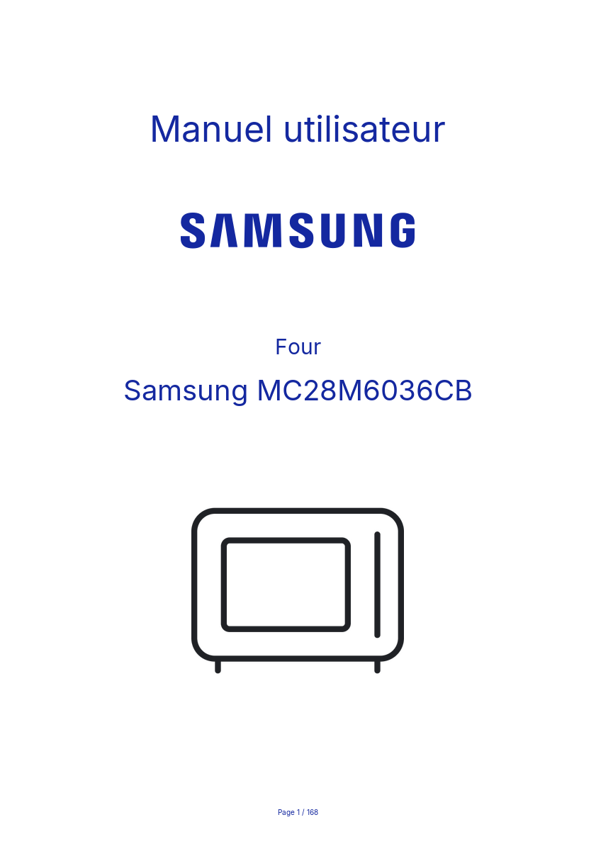 Page n°1 - Manuel utilisateur Samsung MC28M6036CB