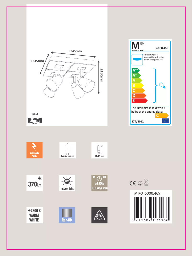 Imagen de la primera página del manual del dispositivo Miro