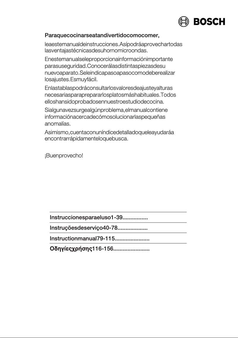 Page 1 de la notice Manuel utilisateur Bosch HMT 84G460