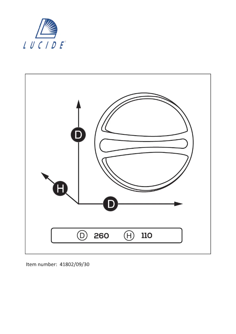 Page 1 de la notice Manuel utilisateur Lucide Yazoo led 41802/09/30