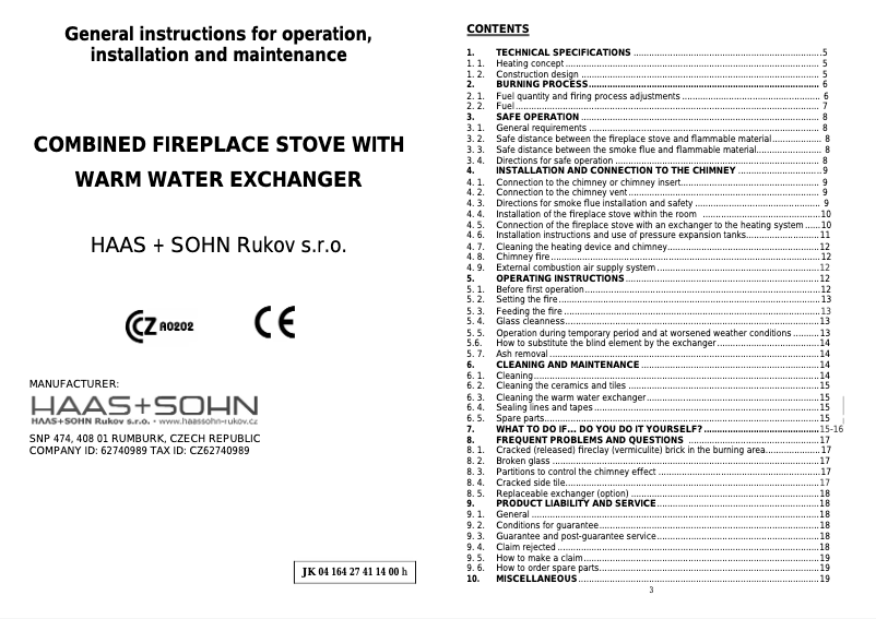 Page n°1 - Manuel utilisateur Haas+Sohn EBOLI AL