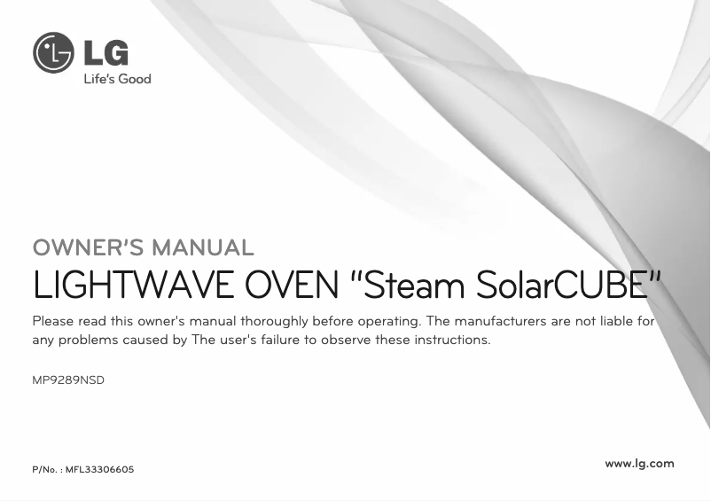 Image de la première page du manuel de l'appareil MP9289NSD