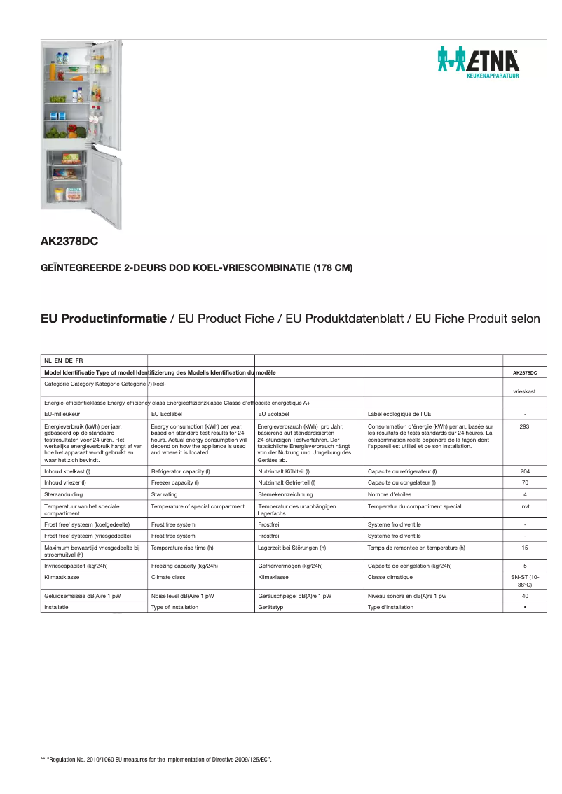 Image de la première page du manuel de l'appareil AK2378DC