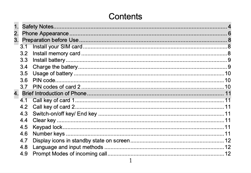 Page 1 de la notice Manuel utilisateur ITT Mini Dual
