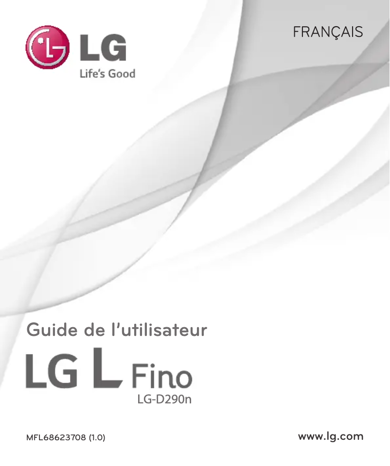 Image de la première page du manuel de l'appareil L Fino D290N