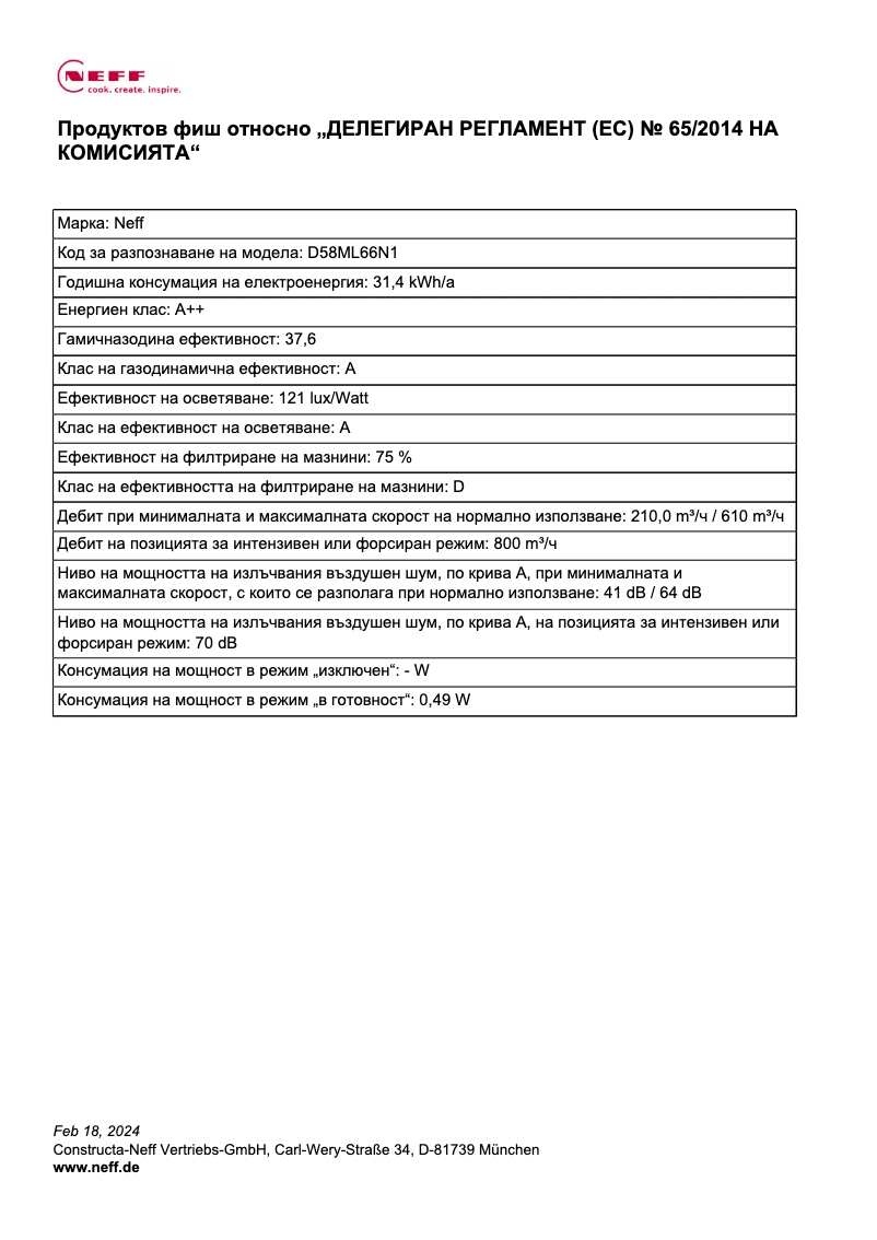 Image de la première page du manuel de l'appareil D58ML66N1