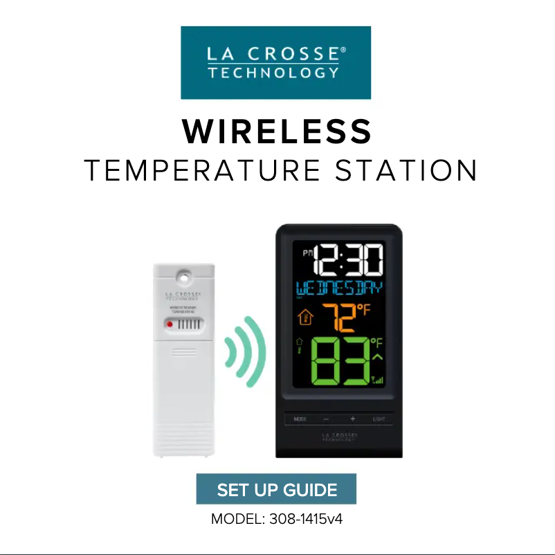 Page n°1 - Manuel utilisateur La Crosse Technology 308-1415V4