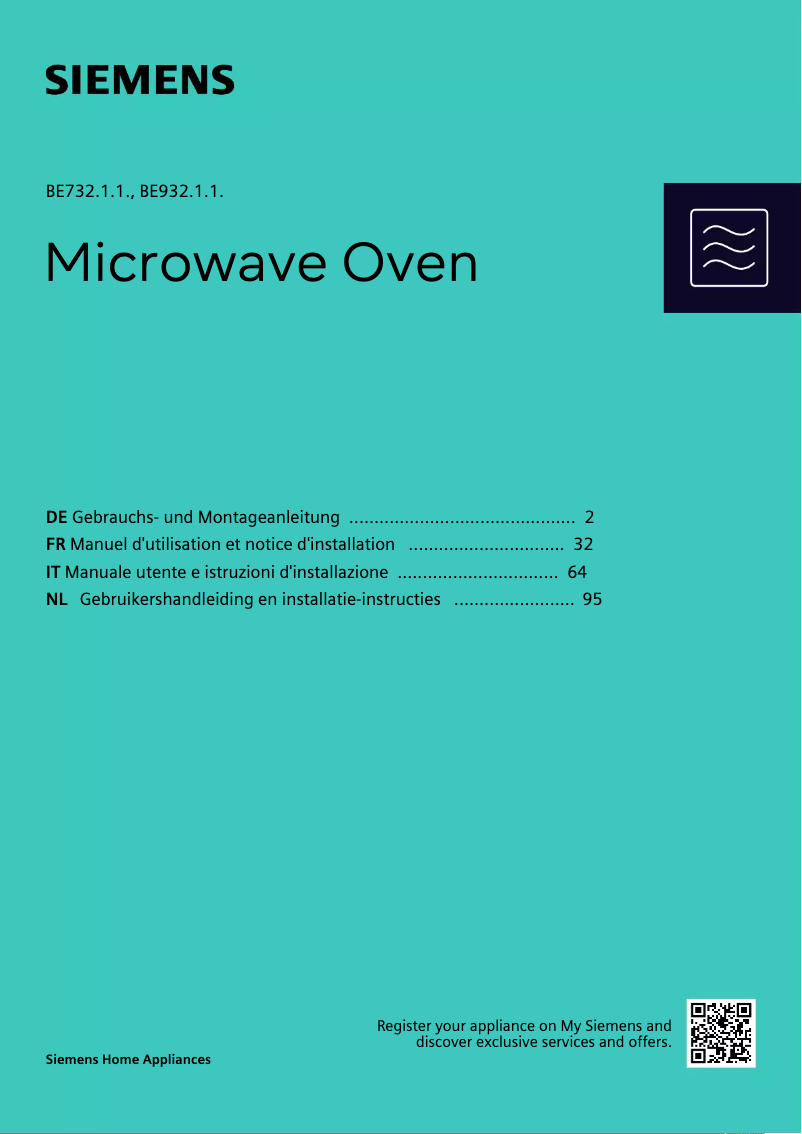 Page 1 de la notice Guide d'installation Siemens BE732L1B1