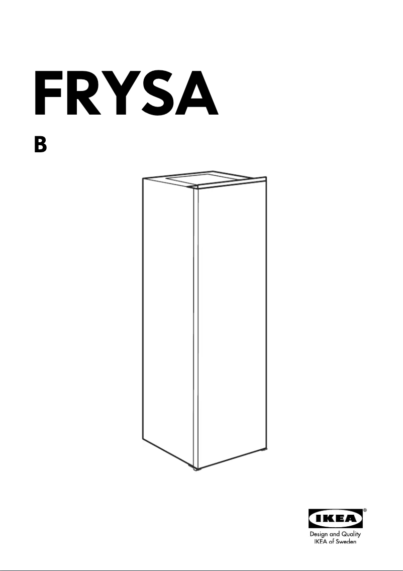 Page 1 de la notice Manuel utilisateur Ikea FRYSA