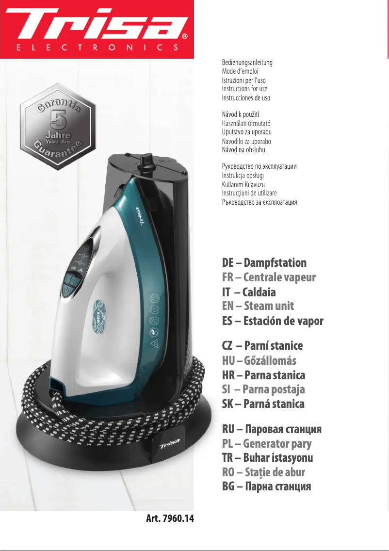 Page 1 de la notice Manuel utilisateur Trisa Comfort Steam i6014