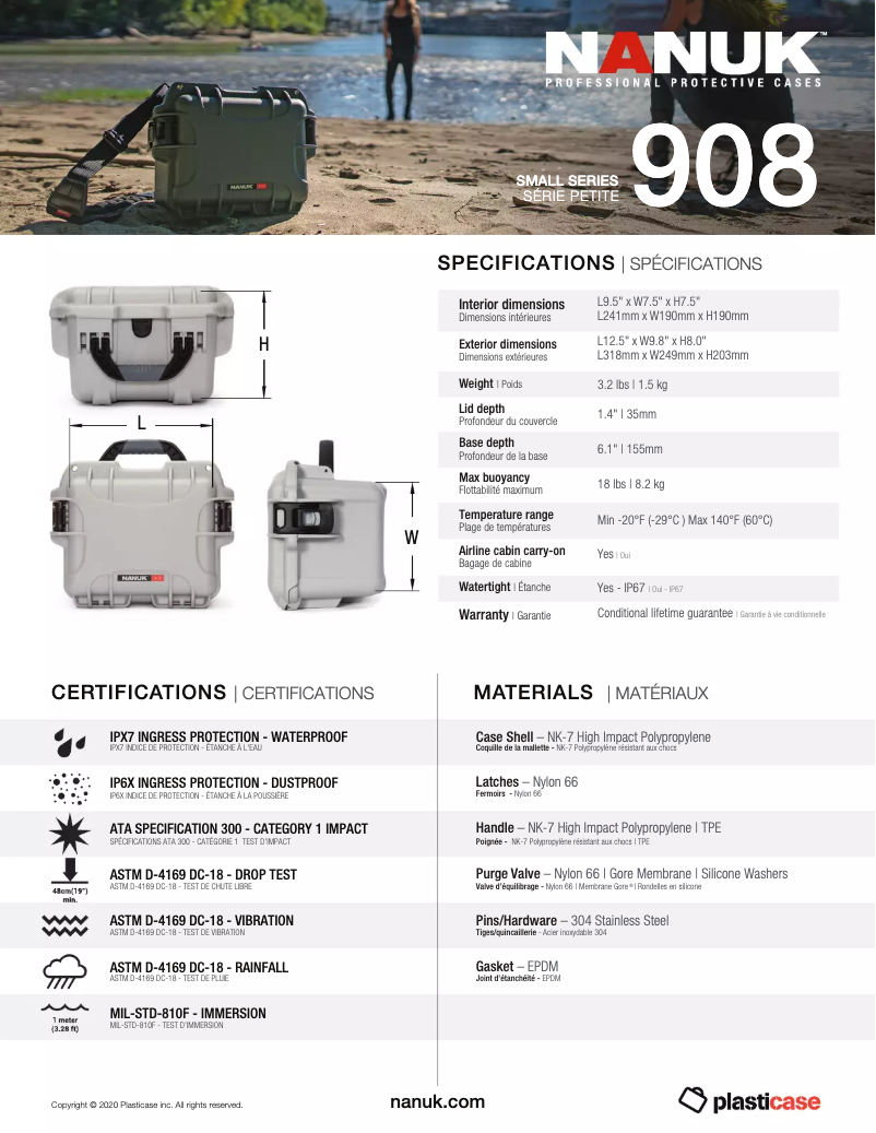 Page 1 de la notice Manuel utilisateur Nanuk 908