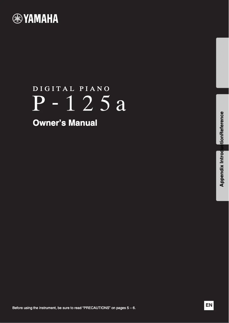 Page n°1 - Manuel utilisateur Yamaha P-125a
