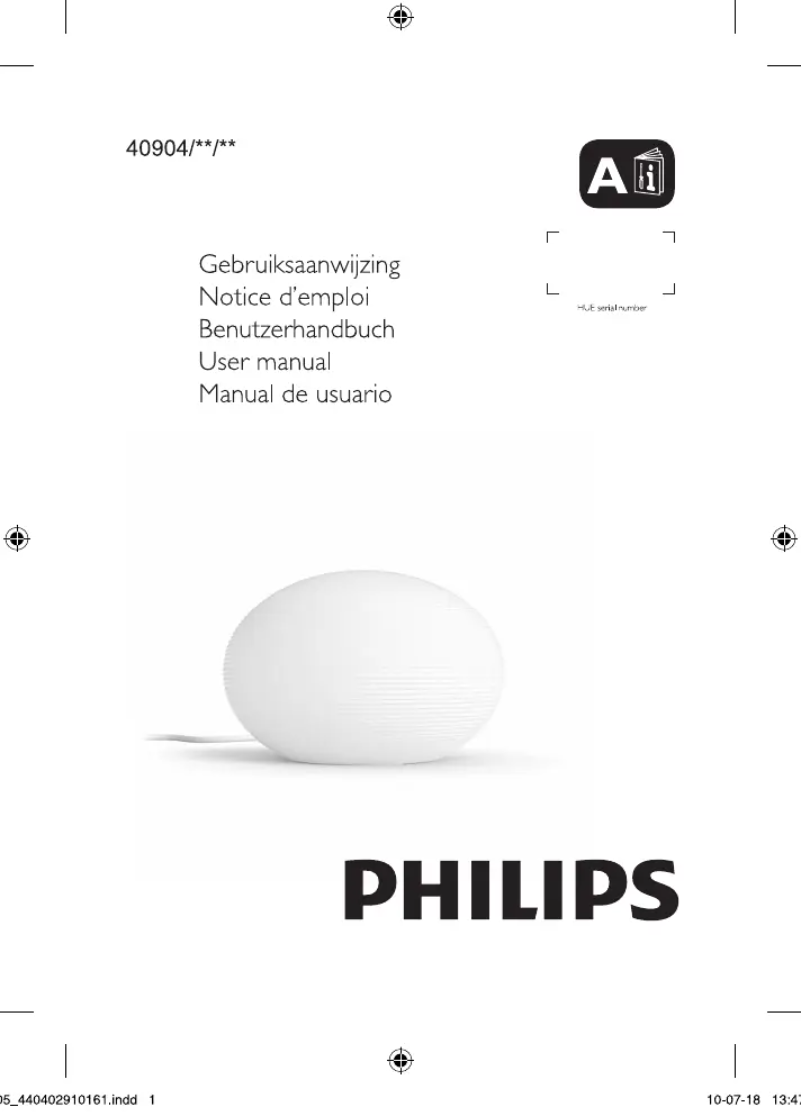 Page 1 de la notice Manuel utilisateur Philips Hue Florish White & Color