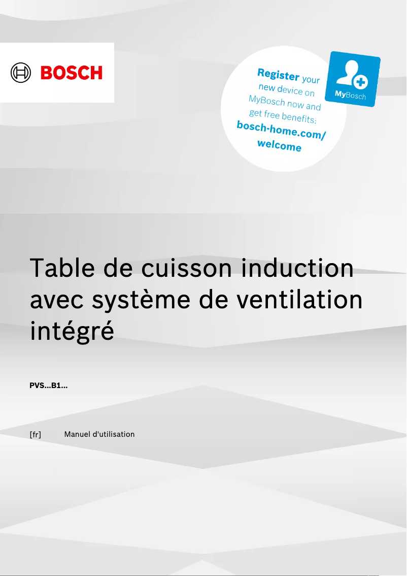 Page 1 de la notice Fiche technique Bosch PVS801B16E