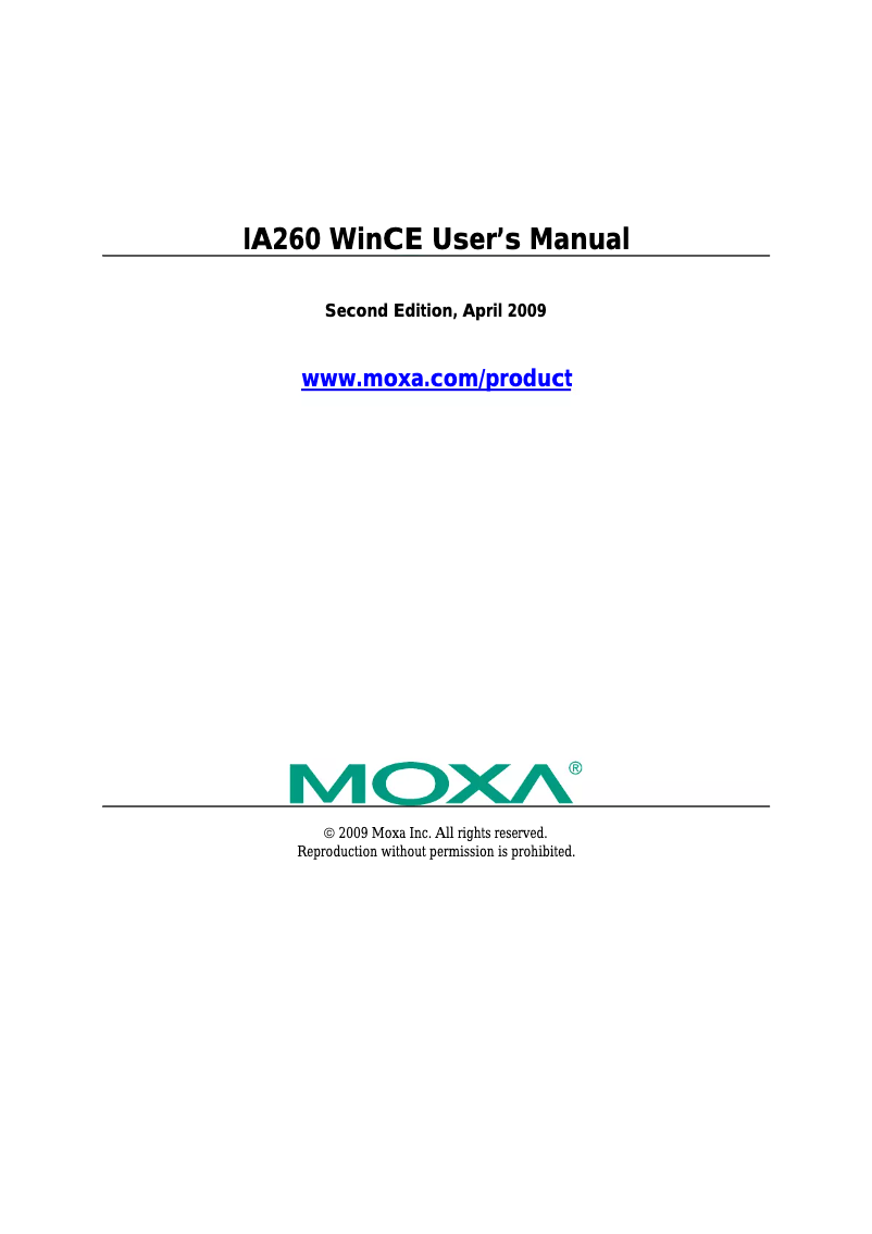 Imagen de la primera página del manual del dispositivo IA260-T-CE