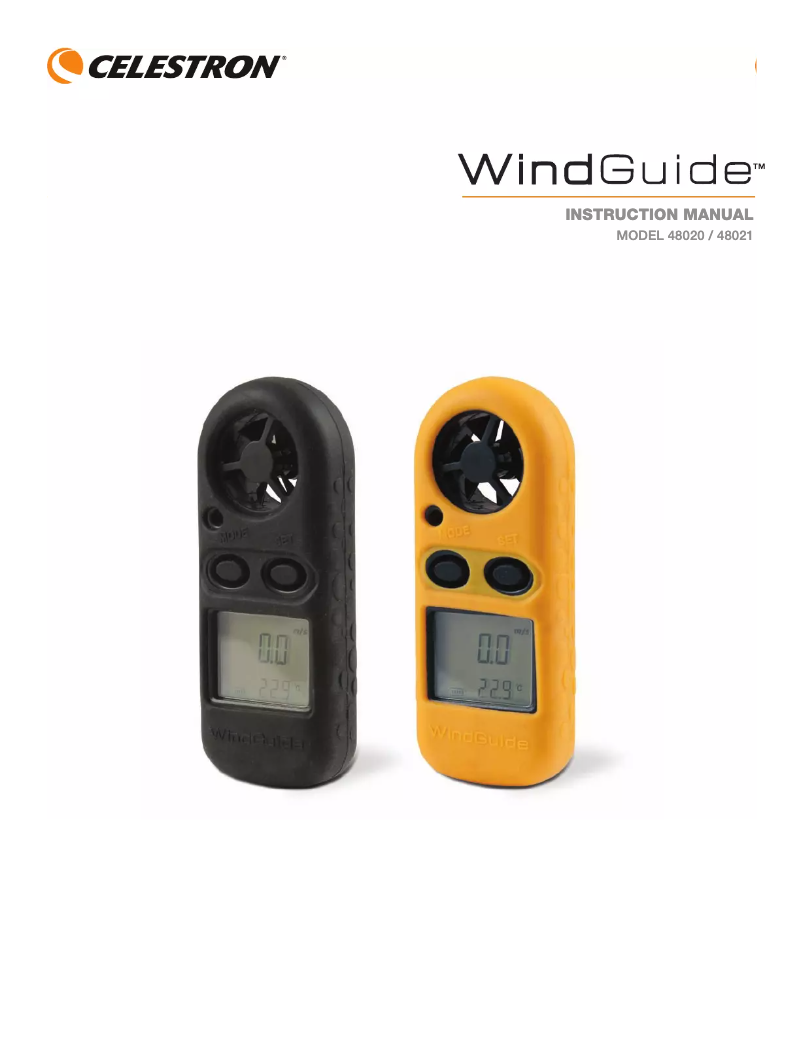 Page n°1 - Manuel utilisateur Celestron WindGuide 48020