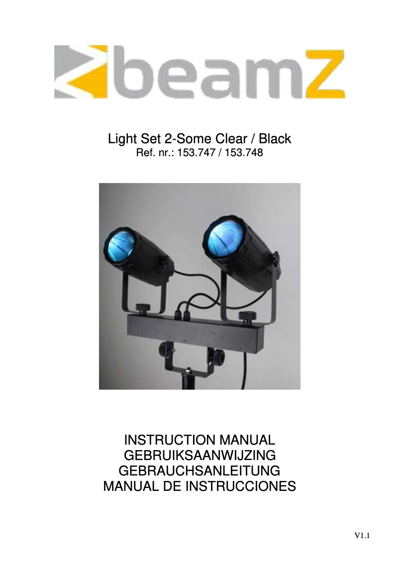 Page n°1 - Manuel utilisateur BeamZ 2-Some