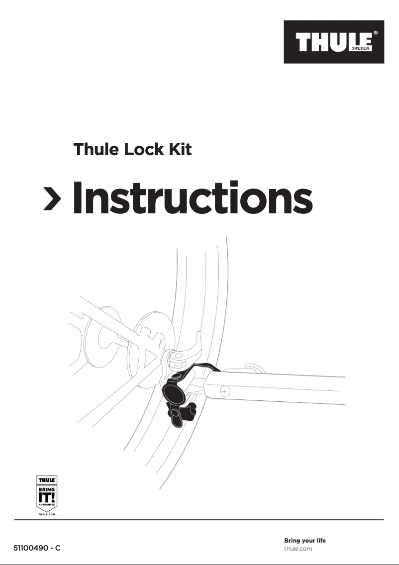 Page 1 de la notice Manuel utilisateur Thule Lock Kit