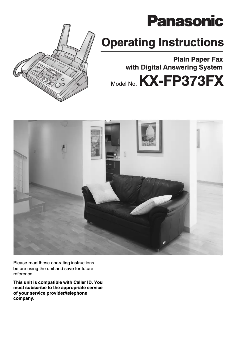 Page 1 de la notice Manuel utilisateur Panasonic KX-FP373FX