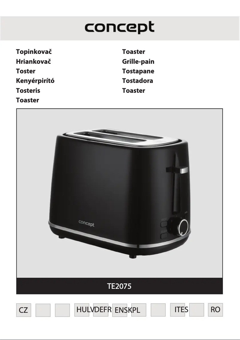 Page 1 de la notice Manuel utilisateur Concept TE2075