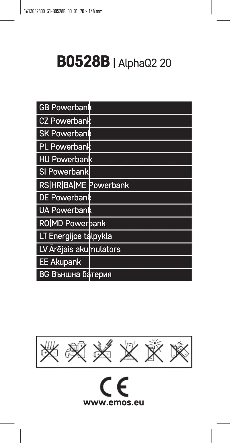 Page n°1 - Manuel utilisateur Emos B0528B