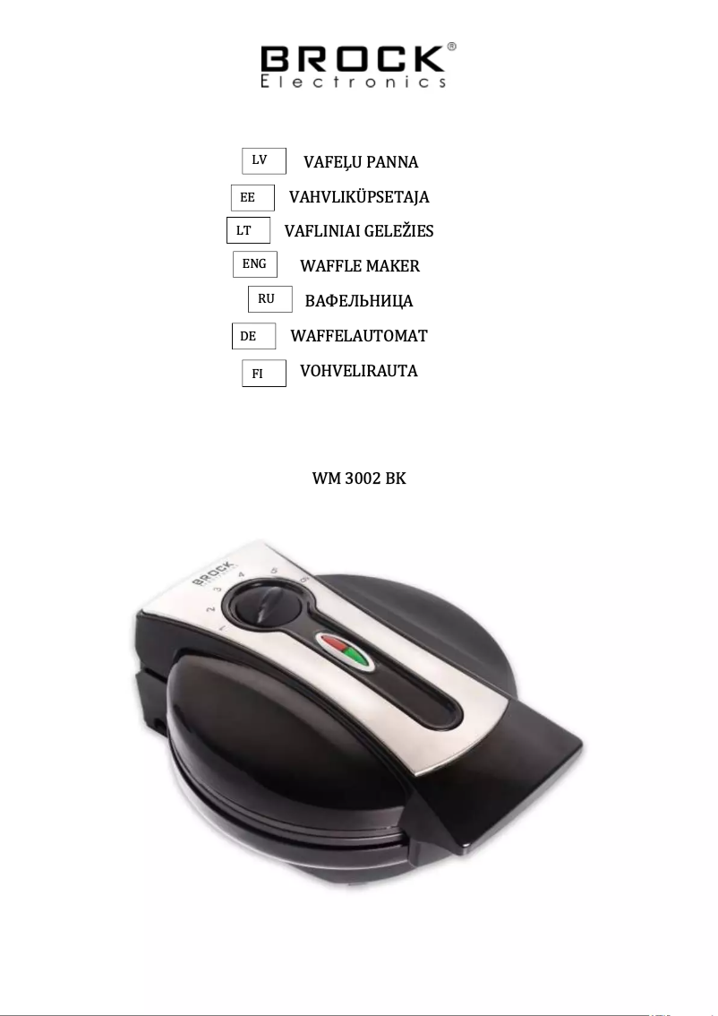 Page 1 de la notice Manuel utilisateur Brock WM 3002 BK