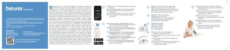 Page 1 de la notice Guide de démarrage rapide Beurer BM 57