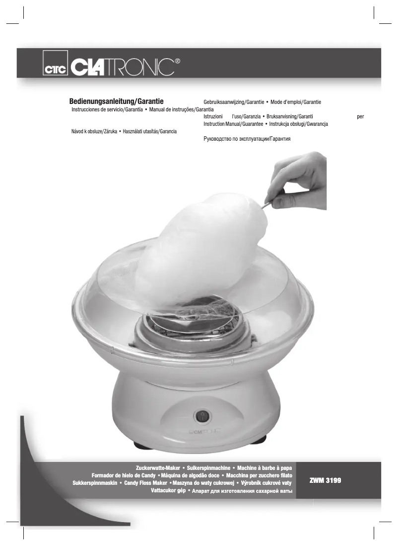 Page 1 de la notice Manuel utilisateur Clatronic ZWM 3199