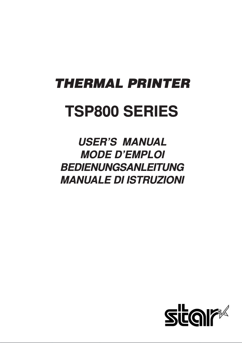 Página 1 del manual Manual de usuario Star Micronics TSP847L