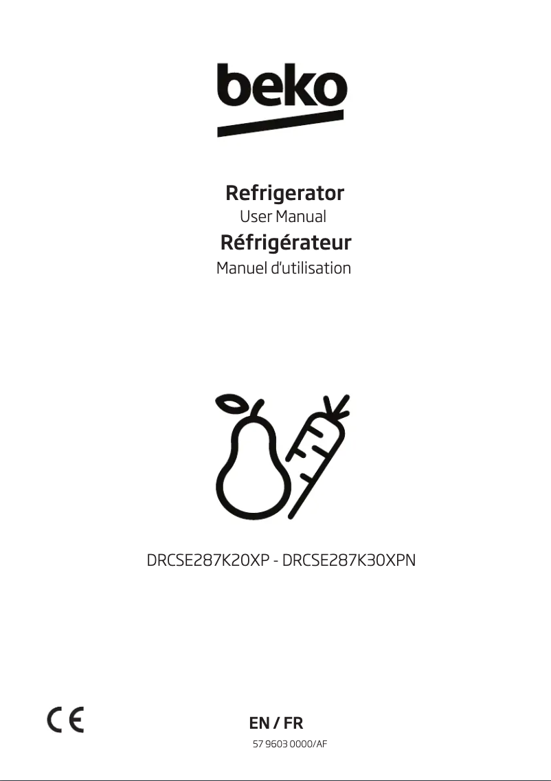 Image de la première page du manuel de l'appareil DRCSE287K30XPN