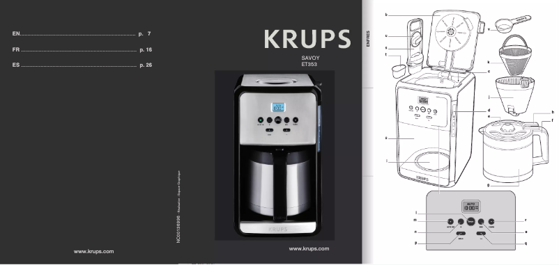 Image de la première page du manuel de l'appareil Savoy ET3530