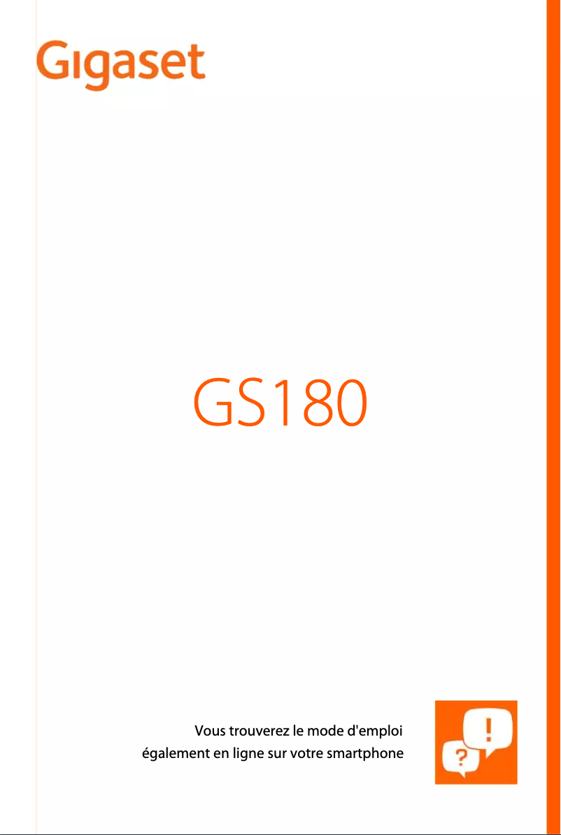 Page n°1 - Manuel utilisateur Gigaset GS185