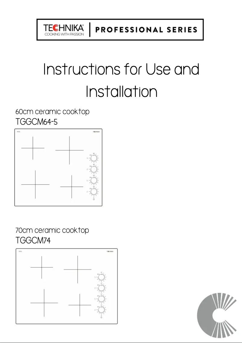 Page 1 de la notice Manuel utilisateur Technika TGGCM64-5