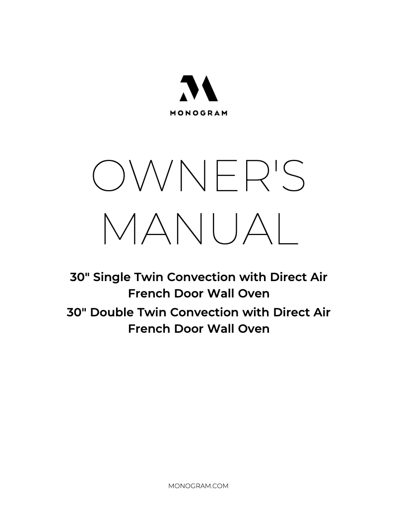 Page n°1 - Manuel utilisateur Monogram ZTDX1FPSNSS