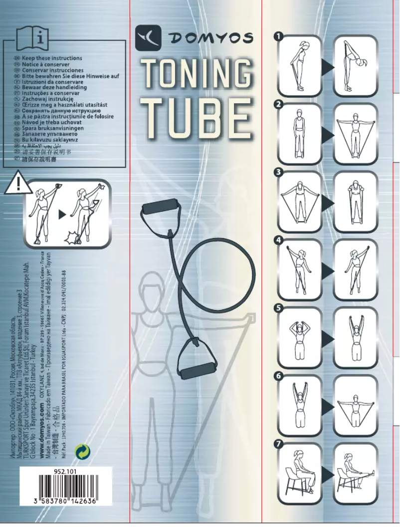 Imagen de la primera página del manual del dispositivo Toning Tube
