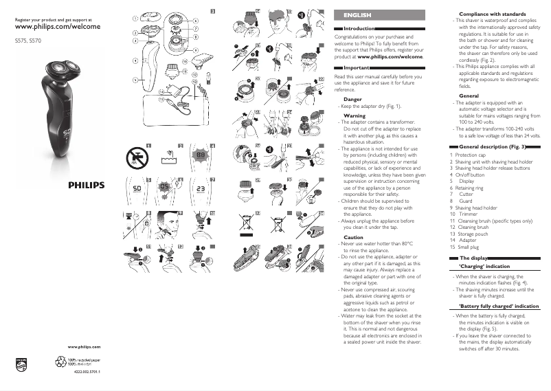 Page n°1 - Manuel utilisateur Philips S575