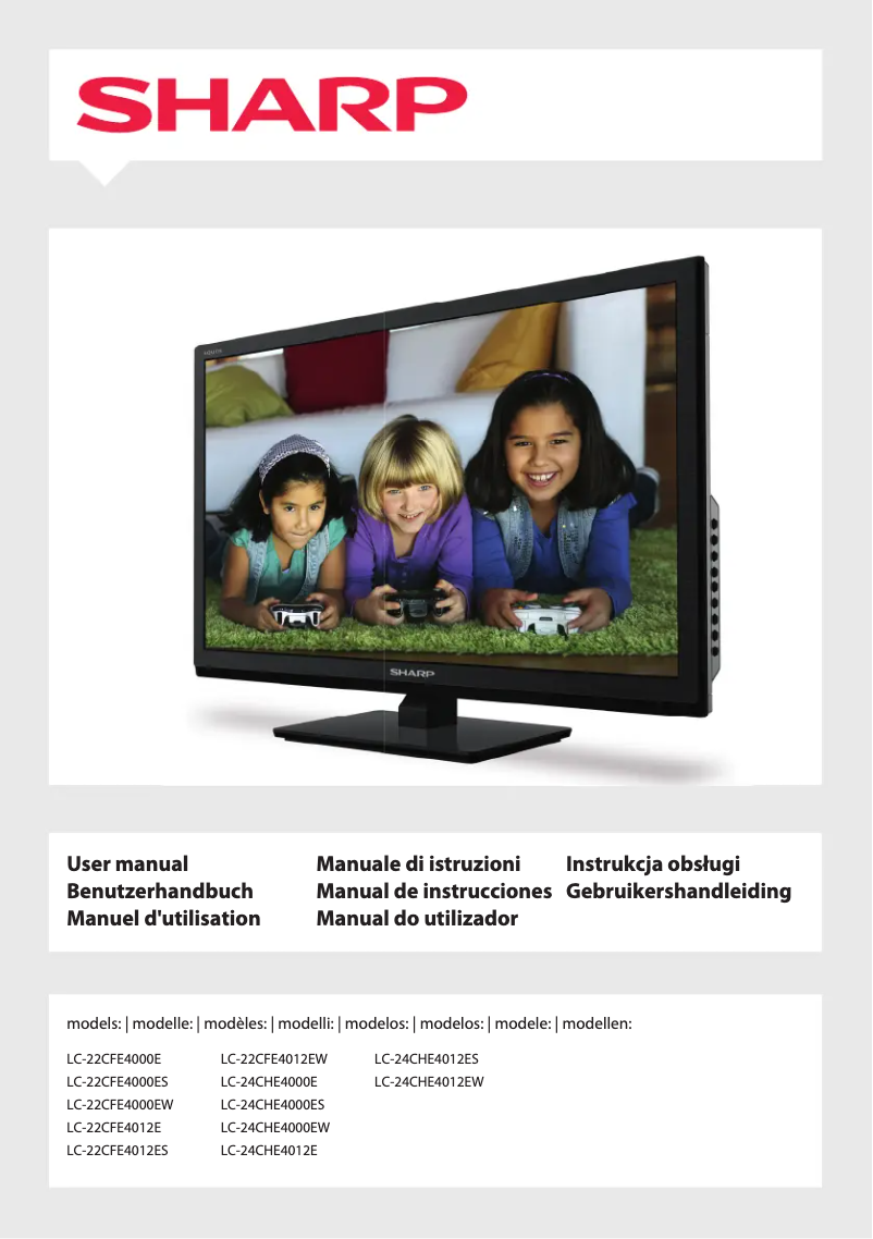 Page n°1 - Manuel utilisateur Sharp LC-22CFE4012EW