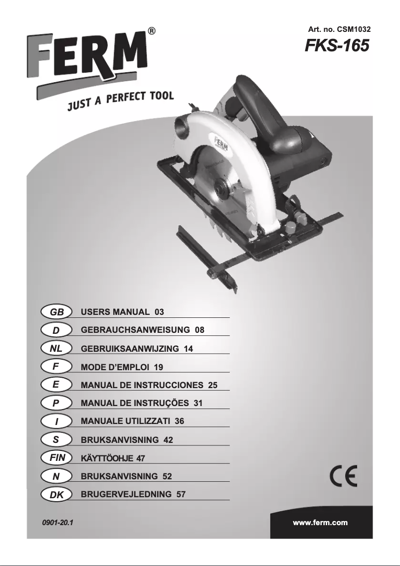 Página 1 del manual Manual de usuario Ferm FKS-165